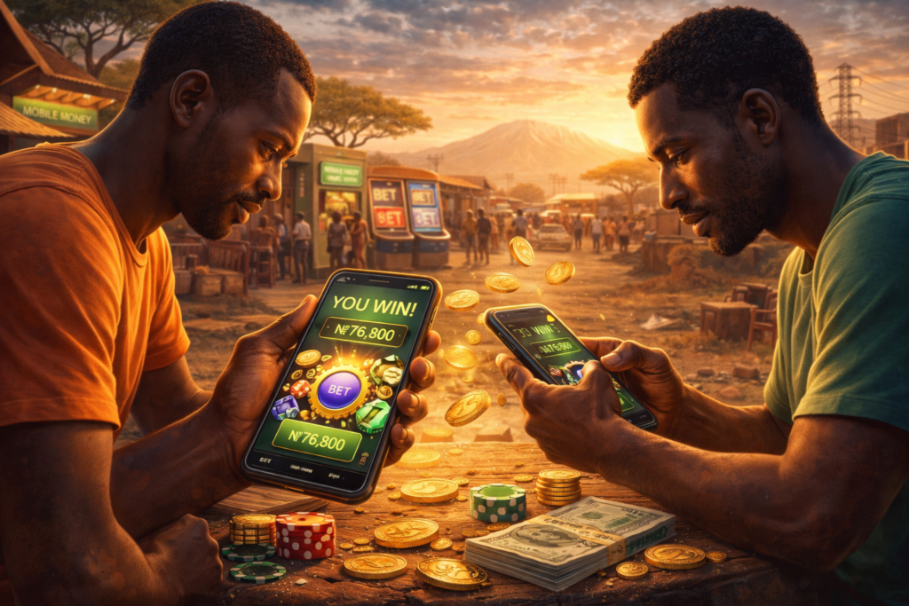 instant games Afrique utilisation mobile money fintech betting utilisateurs